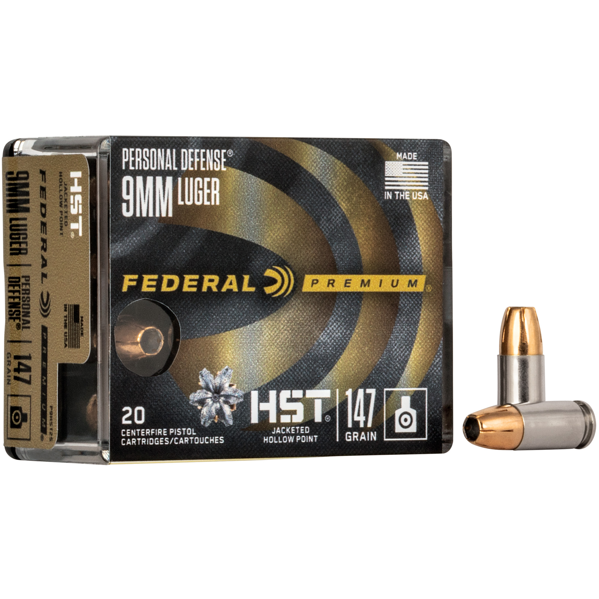 Federal Premium HST 9mm 147gr JHP – 20 Round Box