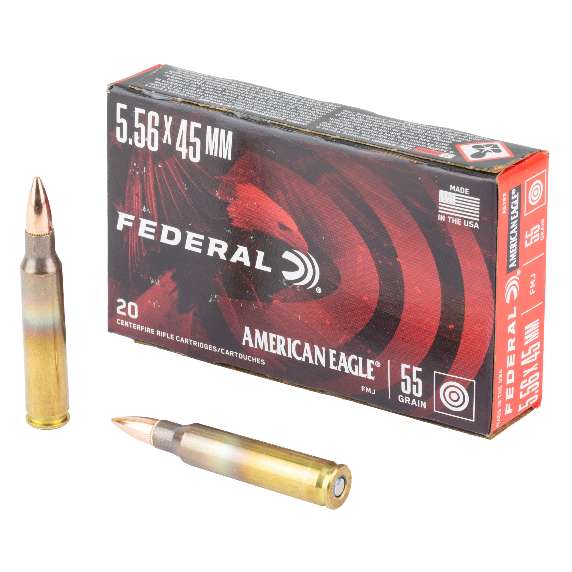 American Eagle 5.56 NATO 55gr FMJ – 20 Round Box